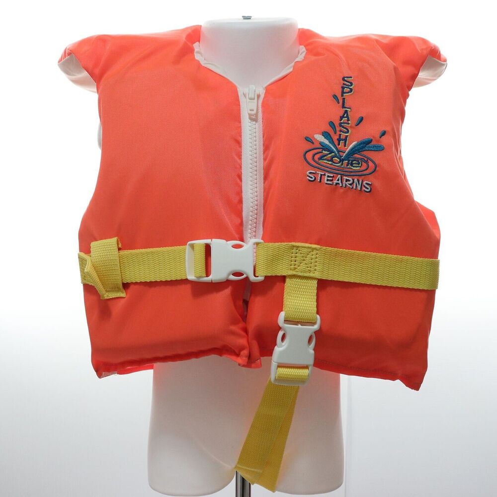 Stearns Splash Zone Infant Life Jacket Vest up to 30 Lbs High Visibilty Orange